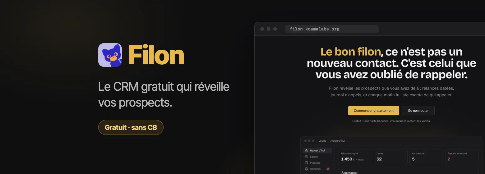 Aperçu du projet Filon